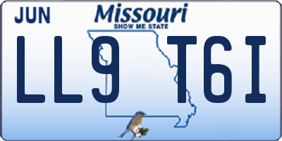 MO license plate LL9T6I
