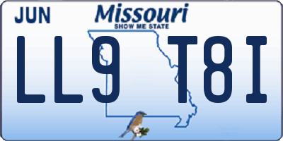 MO license plate LL9T8I