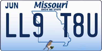 MO license plate LL9T8U