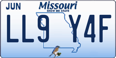 MO license plate LL9Y4F
