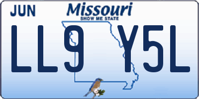 MO license plate LL9Y5L