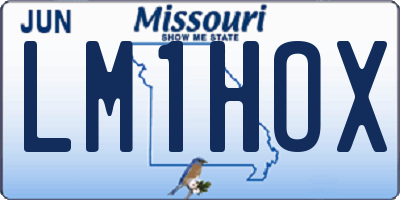MO license plate LM1HOX