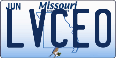 MO license plate LVCEO