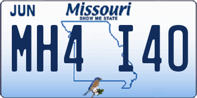 MO license plate MH4I4O