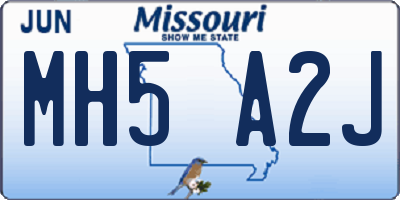 MO license plate MH5A2J