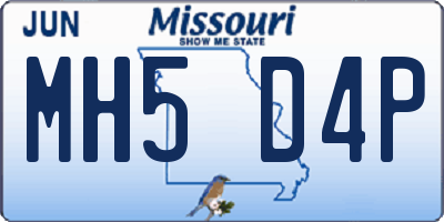 MO license plate MH5D4P