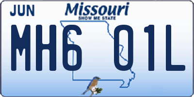 MO license plate MH6O1L