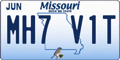MO license plate MH7V1T