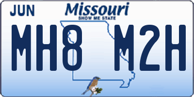 MO license plate MH8M2H