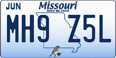 MO license plate MH9Z5L