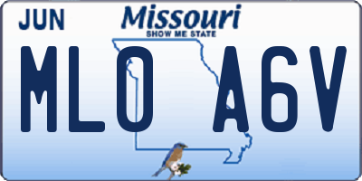 MO license plate ML0A6V