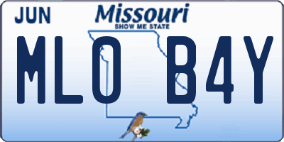 MO license plate ML0B4Y