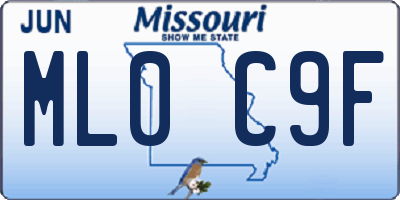 MO license plate ML0C9F