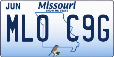 MO license plate ML0C9G