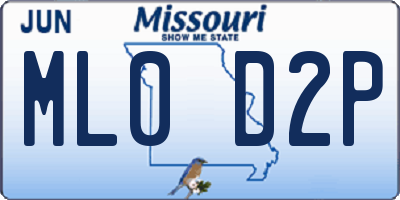 MO license plate ML0D2P