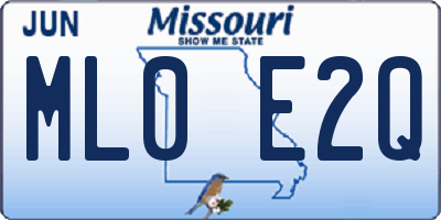 MO license plate ML0E2Q