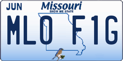 MO license plate ML0F1G