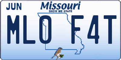 MO license plate ML0F4T