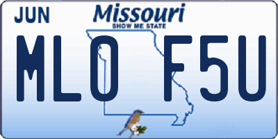 MO license plate ML0F5U