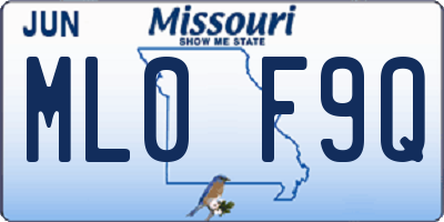 MO license plate ML0F9Q