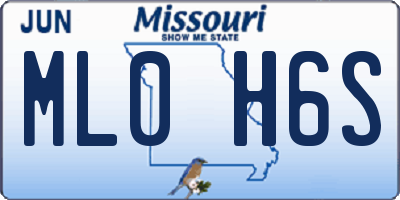 MO license plate ML0H6S