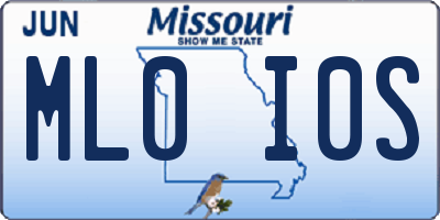 MO license plate ML0I0S