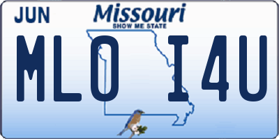 MO license plate ML0I4U