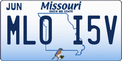 MO license plate ML0I5V