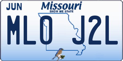 MO license plate ML0J2L