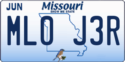 MO license plate ML0J3R
