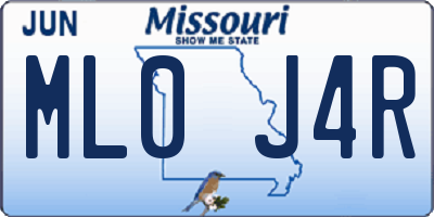 MO license plate ML0J4R