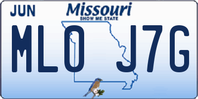 MO license plate ML0J7G