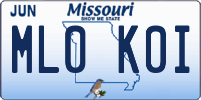 MO license plate ML0K0I
