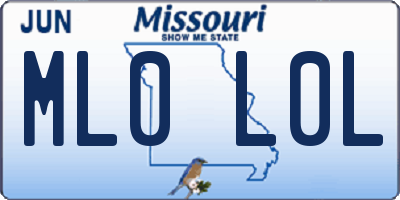 MO license plate ML0L0L