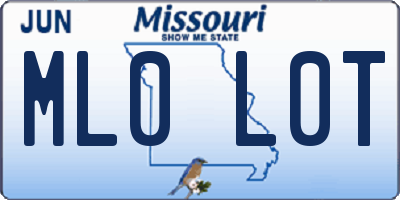MO license plate ML0L0T