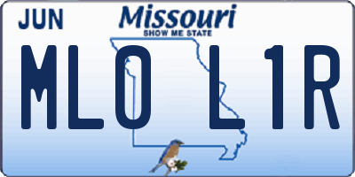 MO license plate ML0L1R