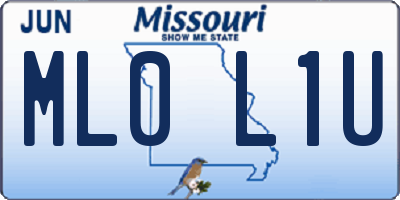 MO license plate ML0L1U