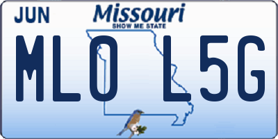 MO license plate ML0L5G