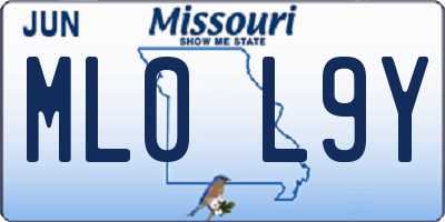 MO license plate ML0L9Y