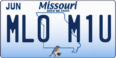MO license plate ML0M1U