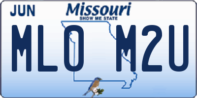 MO license plate ML0M2U