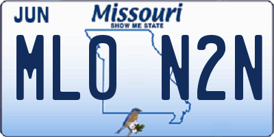 MO license plate ML0N2N
