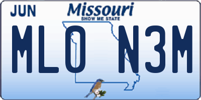 MO license plate ML0N3M