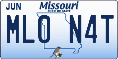 MO license plate ML0N4T