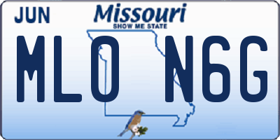 MO license plate ML0N6G
