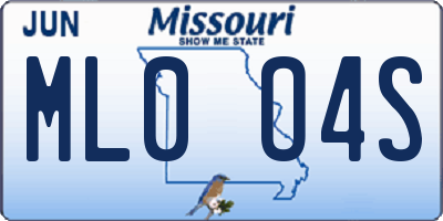 MO license plate ML0O4S