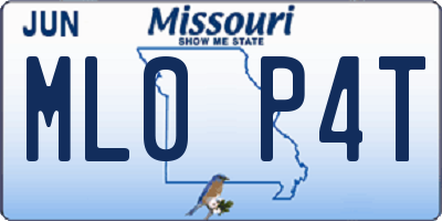 MO license plate ML0P4T