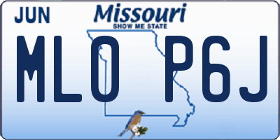 MO license plate ML0P6J