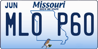 MO license plate ML0P6O