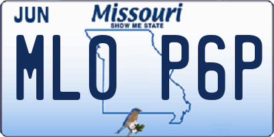MO license plate ML0P6P